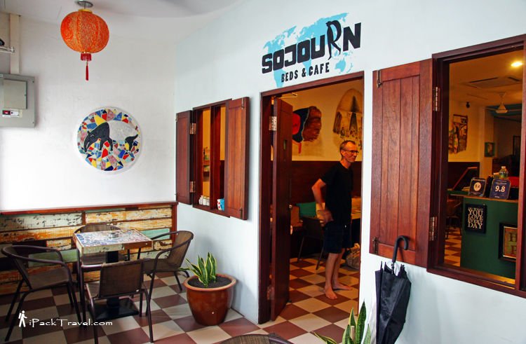 Entrance of Sojourn Beds & Cafe at 54 Jalan Kota, Taiping